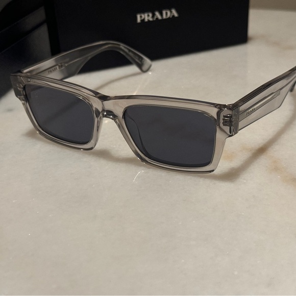 Prada Smoke Clear Sunglasses with Black Lens - Picture 2 of 8